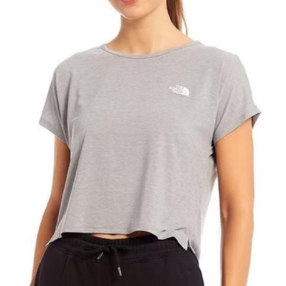 The North Face Wander Keyhole Crossback Crew Neck Shortsleeve Shirt in Gray L - Picture 1 of 12